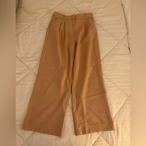 Abercrombie & Fitch Sloane Wide Leg Tailored Pants (brown)
